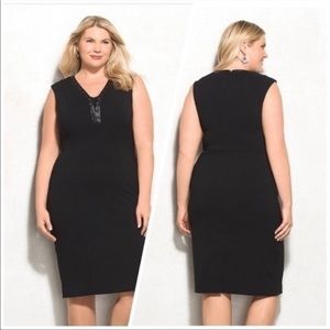 Ashley Graham Beyond Black Lace up Dress Size 24W